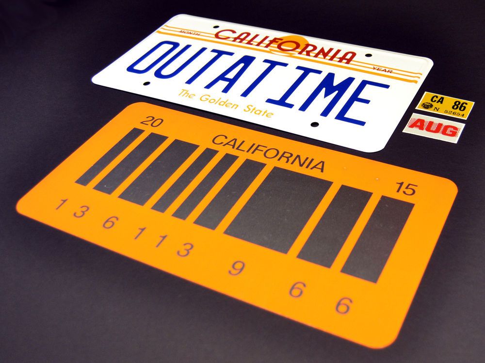 back to the future license plate ideas